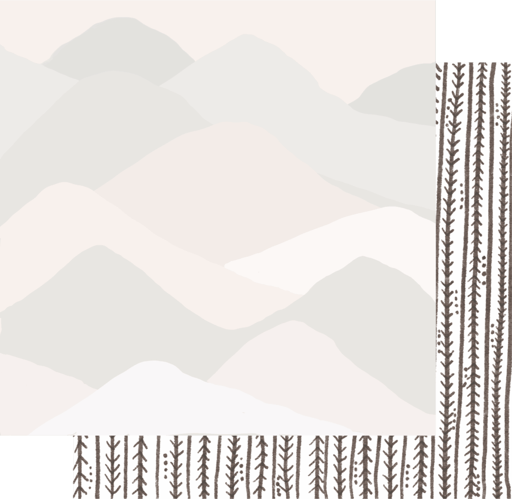 Uniquely Creative - 12x12 Paper - Into The Wild - Mountain Ranges