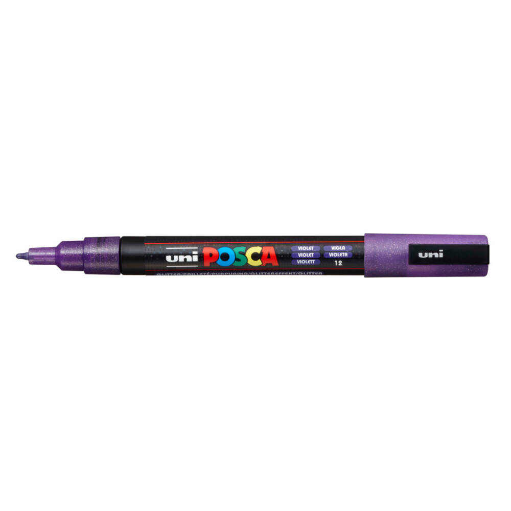 Uni Posca Colour Marker - Fine Bullet - Glitter Violet