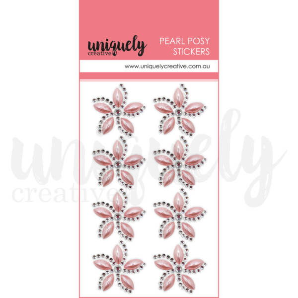 Uniquely Creative - Pearl Posy Stickers - Pink