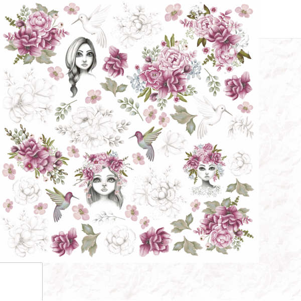 Uniquely Creative - 12x12 Paper - Sweet Magnolia - Beautiful Memories