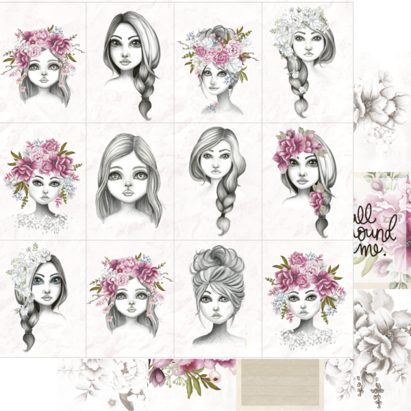 Uniquely Creative - 12x12 Paper - Sweet Magnolia - Colour Me Pretty