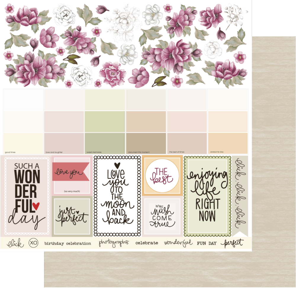 Uniquely Creative - 12x12 Paper - Sweet Magnolia - Enjoying Life