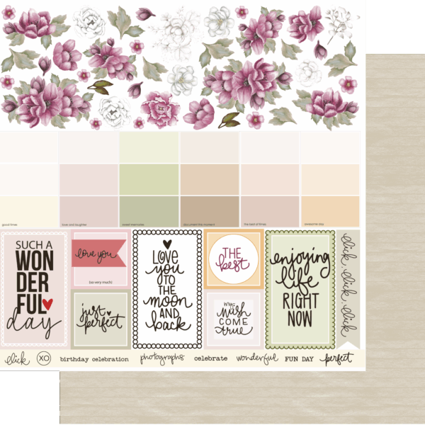 Uniquely Creative - 12x12 Paper - Sweet Magnolia - Enjoying Life