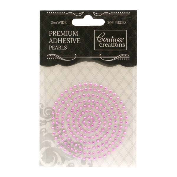 Couture Creations - Adhesive Pearls - 3mm - Pretty Pink
