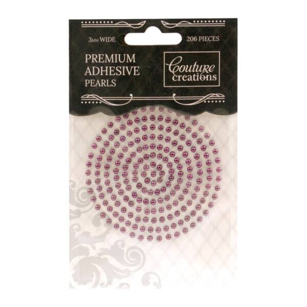 Couture Creations - Adhesive Pearls - 3mm - Perfect Plum