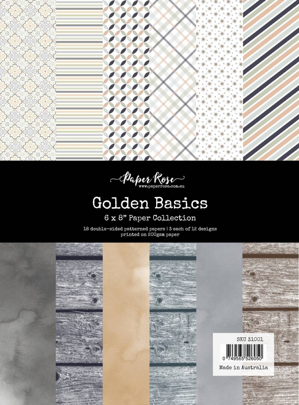 Paper Rose - 6" x 8" Collection Pack  - Golden Basics