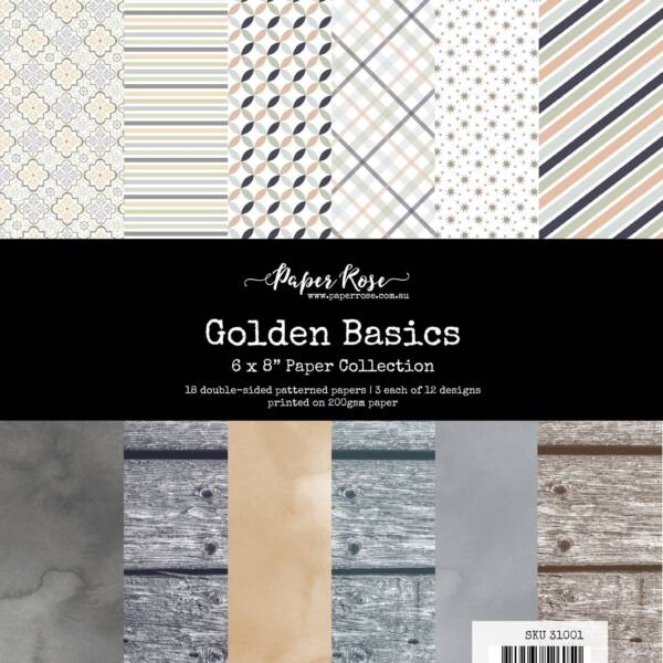 Paper Rose - 6" x 8" Collection Pack  - Golden Basics