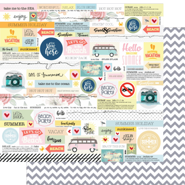 Uniquely Creative - 12x12 Paper - Ocean Breeze - Sunny Side Up-Layer Cuts