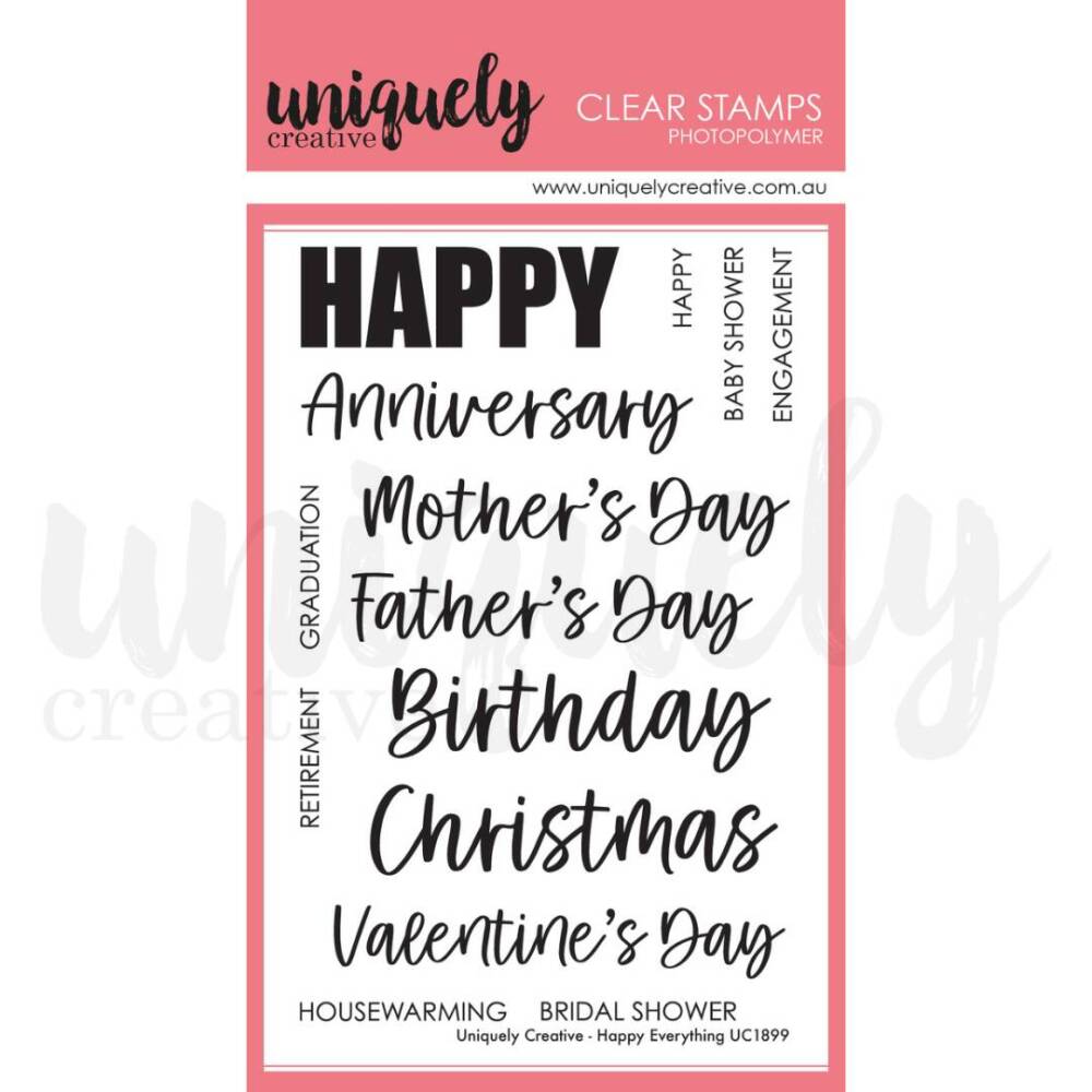 Uniquely Creative Stamp - Happy Everything
