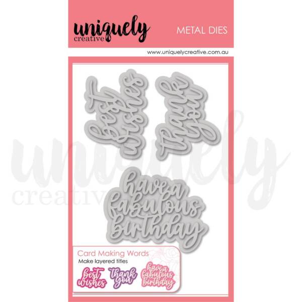 Uniquely Creative - Metal Die - Card Making Words