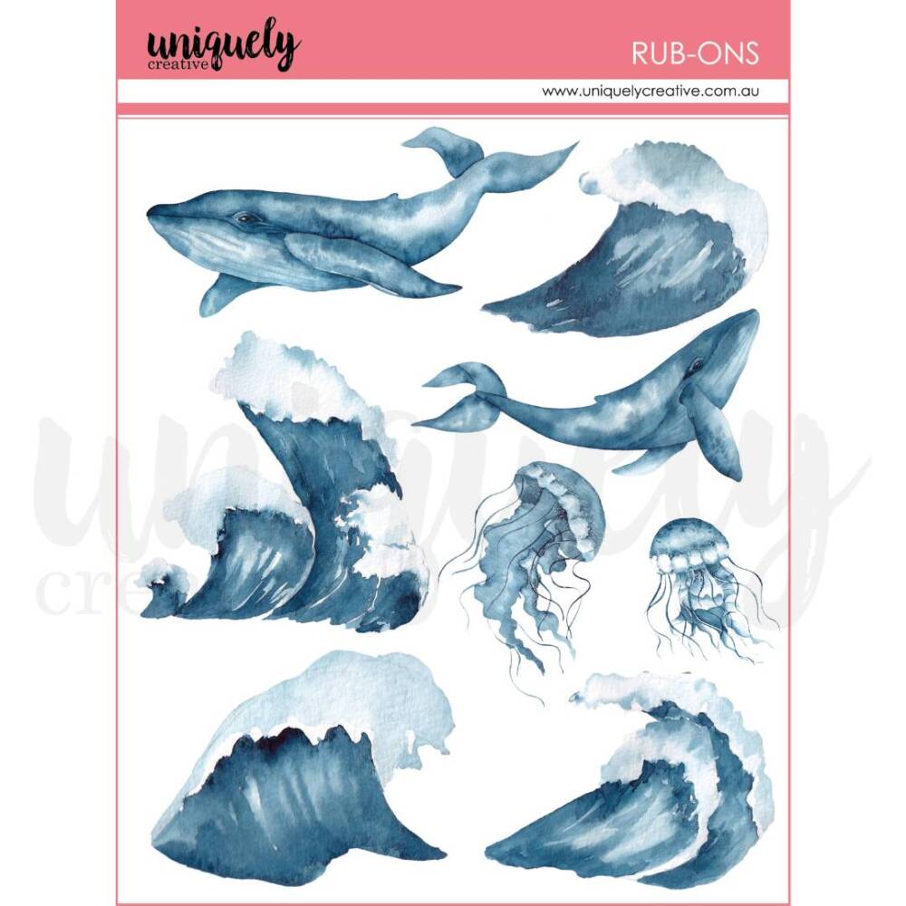 Uniquely Creative – Rub-ons – Shades of Whimsy – Ocean