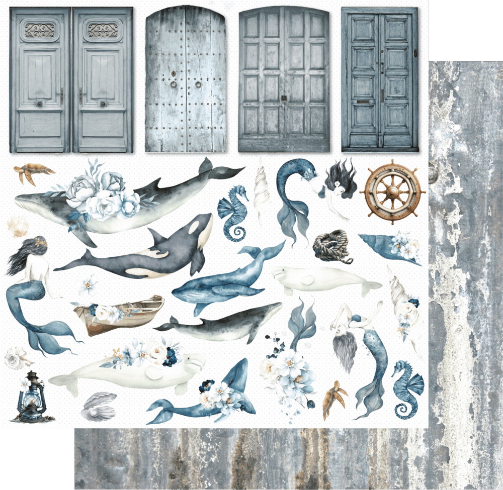 Uniquely Creative - 12x12 Paper - Shades of Whimsy - Ocean Dreams