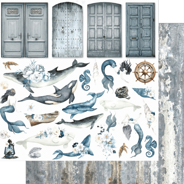 Uniquely Creative - 12x12 Paper - Shades of Whimsy - Ocean Dreams