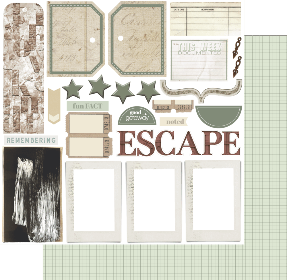 Uniquely Creative - 12x12 Paper - Industry Standard - Escape Page in a Page