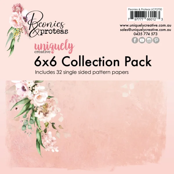 Uniquely Creative - 6 x 6 Collection Pack - Peonies & Proteas