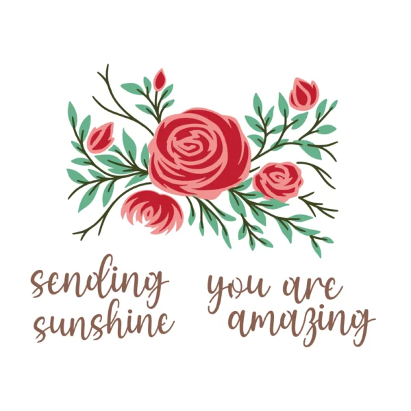 Couture Creations - Parkside Crafts - Stencil Set - Rosey Vine (4pc)