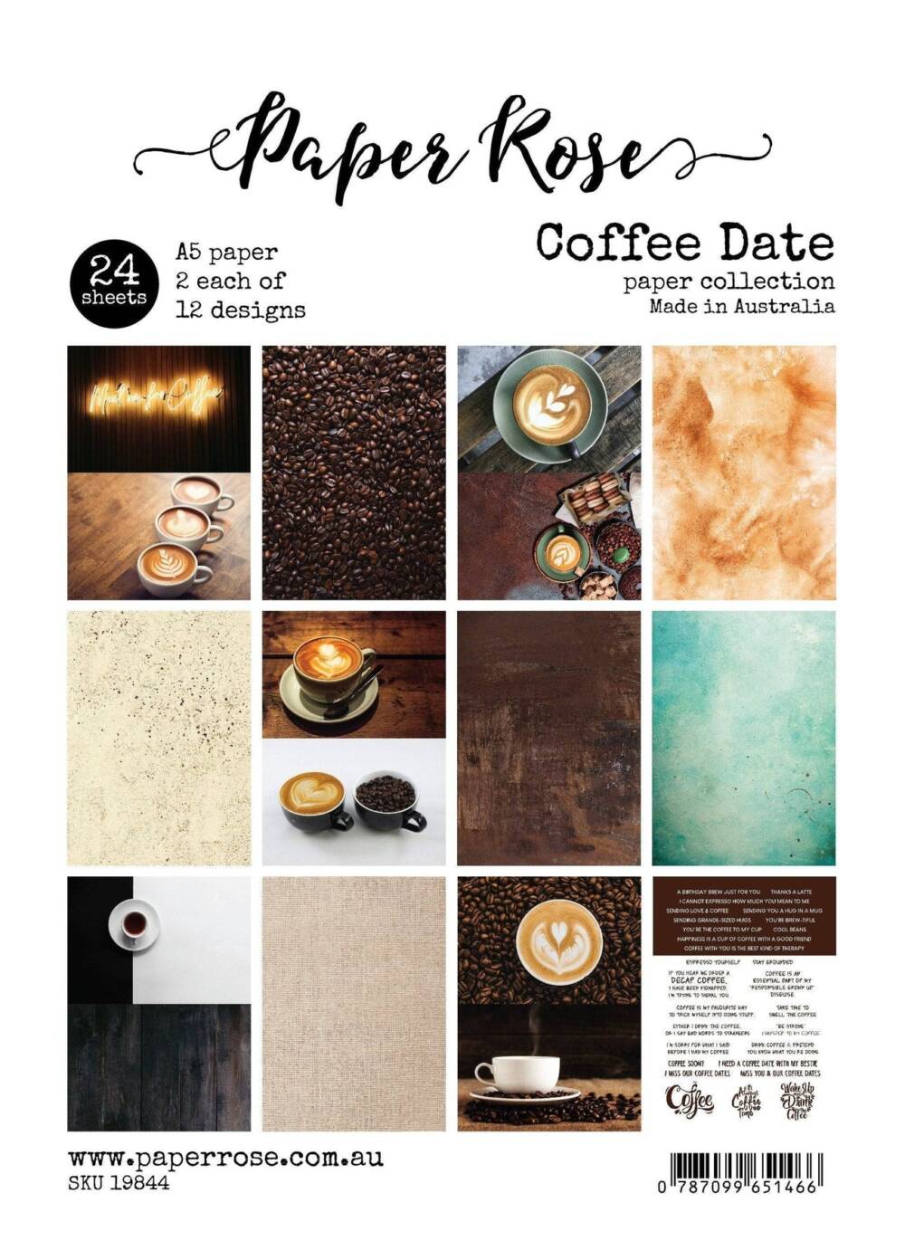 Paper Rose - 6" x 8" Collection Pack - Coffee Date