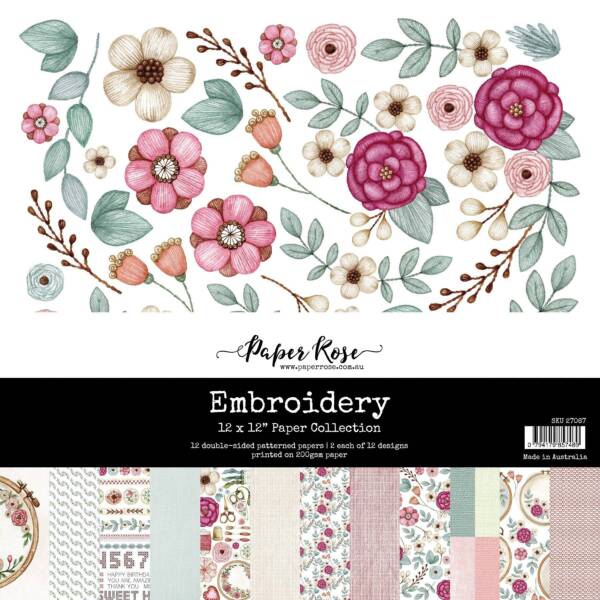 Paper Rose - 12x12 Collection Pack - Embroidery