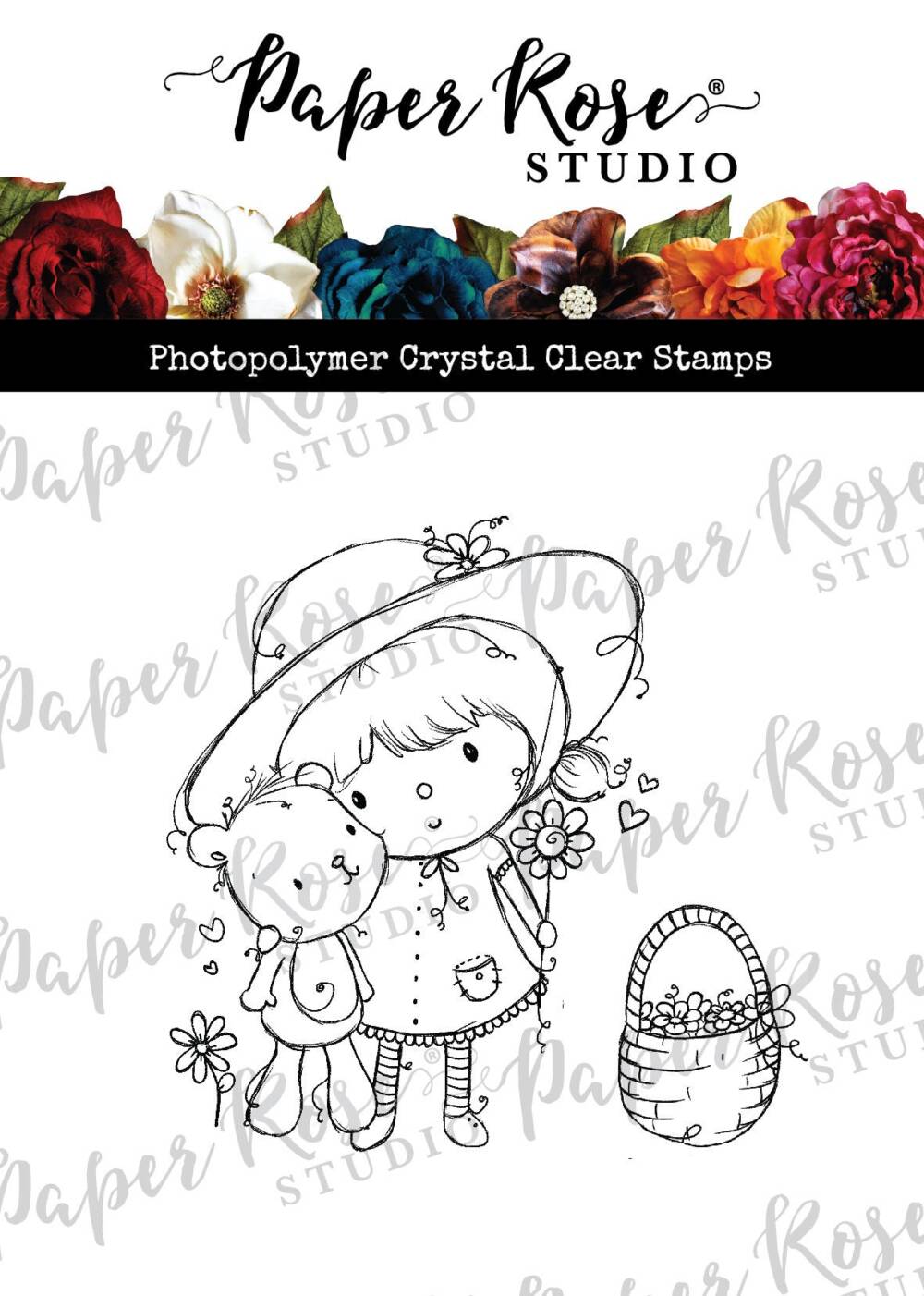 Paper Rose - Flowers for Teddy Clear Stamp