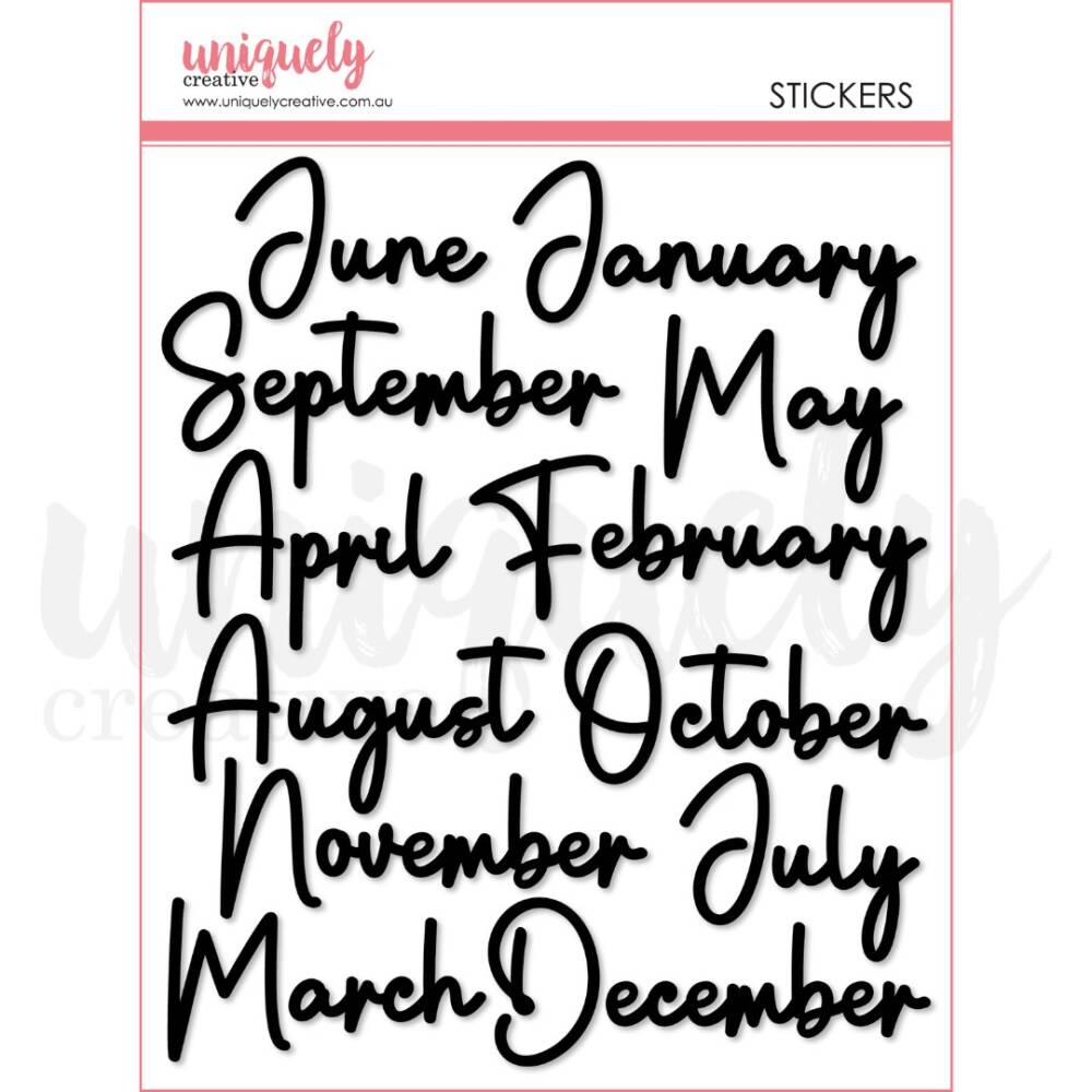 Uniquely Creative - Puffy Stickers - Months