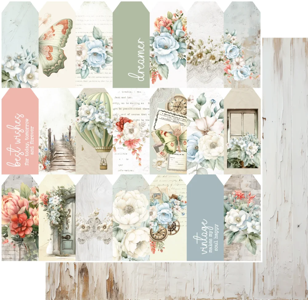 Uniquely Creative - 12x12 Paper - Vintage Chronicles - Timeless Tags