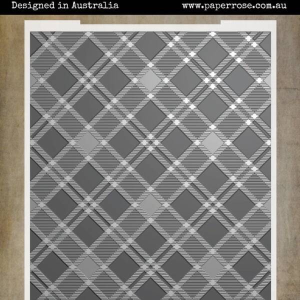 Paper Rose 3D Embossing Folder - Ben's Plaid