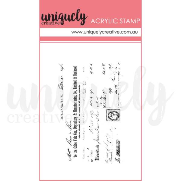 UC -  Mini Stamp - Vintage Receipt