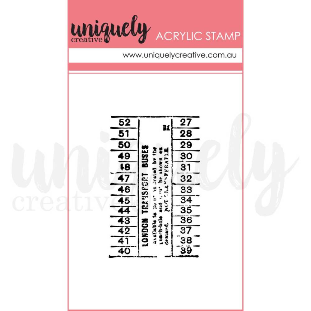 UC -  Mini Stamp - Vintage Bus Ticket
