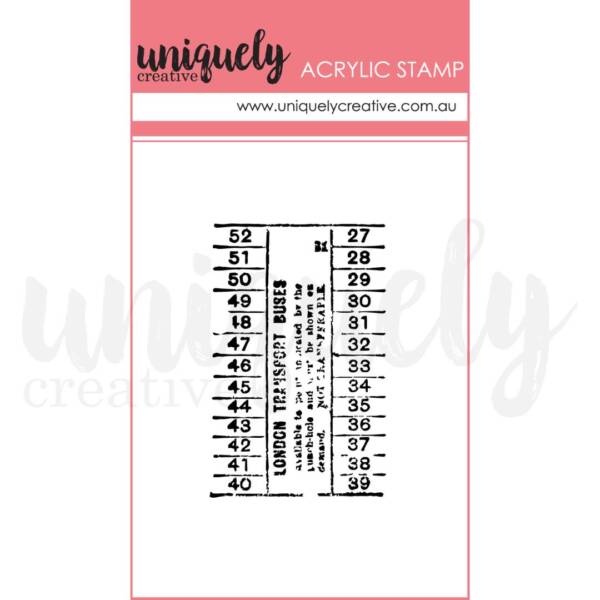 UC -  Mini Stamp - Vintage Bus Ticket