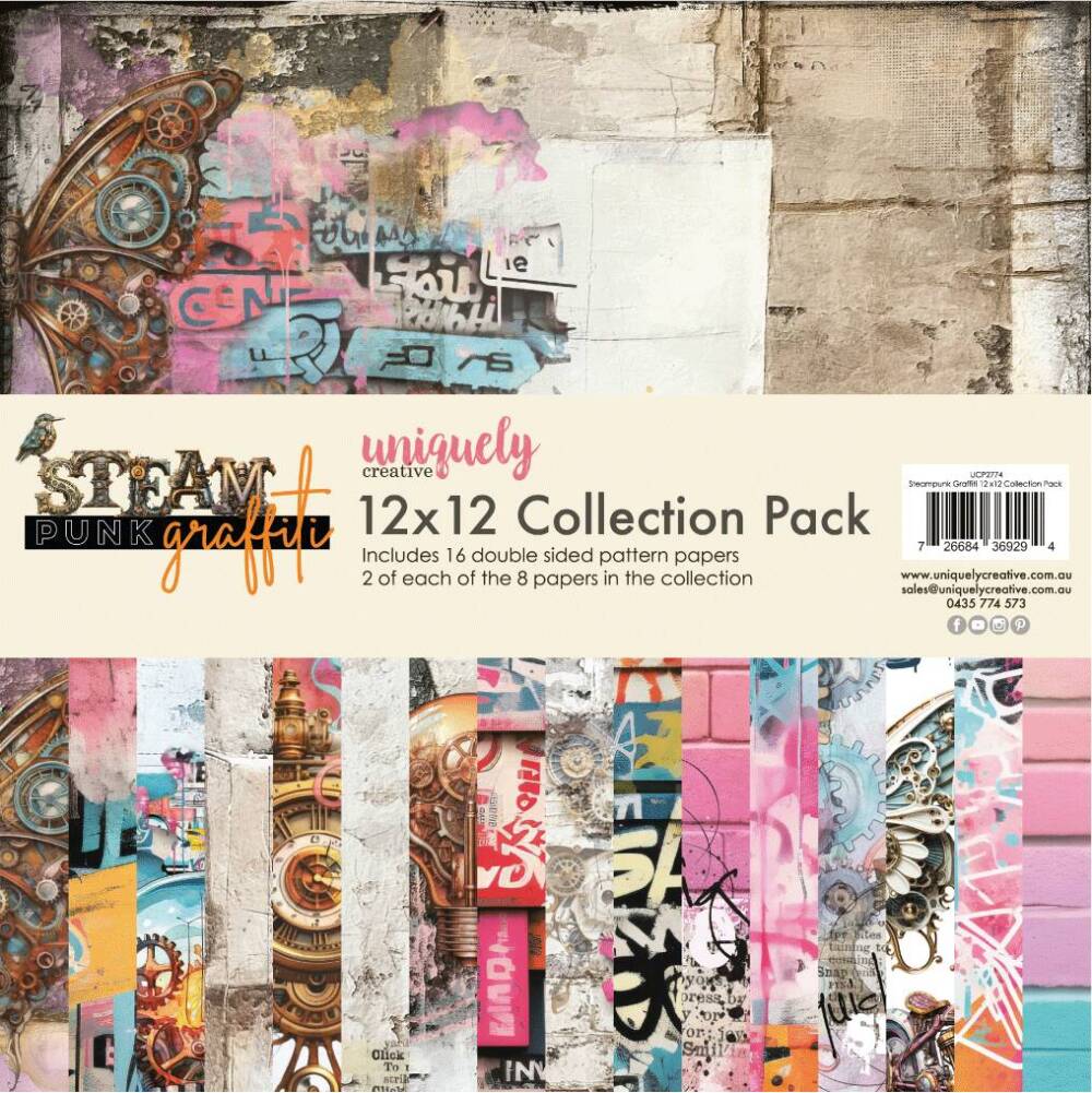 Uniquely Creative - 12x12 Collection Pack - Steampunk Graffiti