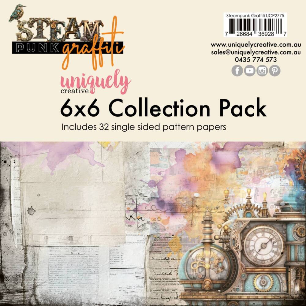 Uniquely Creative - 6 x 6 Collection Pack - Steampunk Graffiti