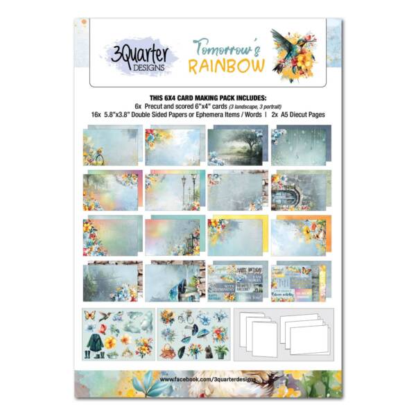 3Quarter Designs - Tomorrow's Rainbow - 6" x 4" Card Making Pack
