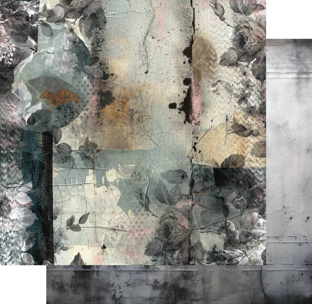 Uniquely Creative - 12x12 Paper - Vintage Walls - Eloise's Library