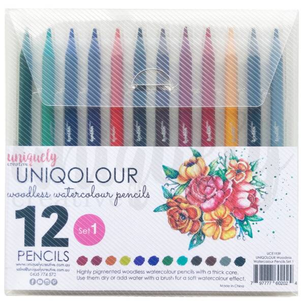UC UNIQOLOUR Woodless Watercolour Pencils - Set 1