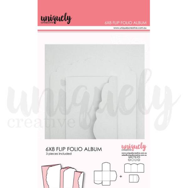 Uniquely Creative - 6x8 Flip Folio Album - White