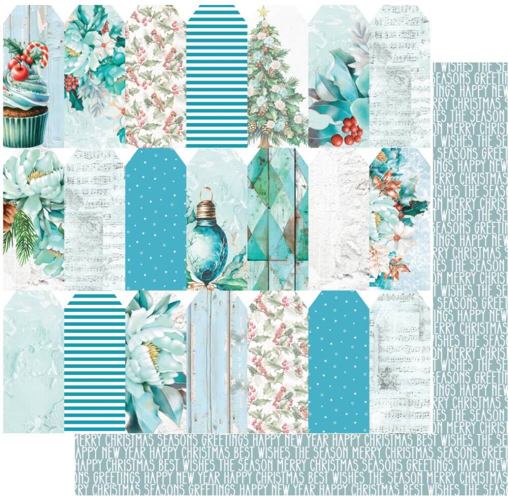 Uniquely Creative - 12x12 Paper - Merry & Bright - Jolly Gift Tags