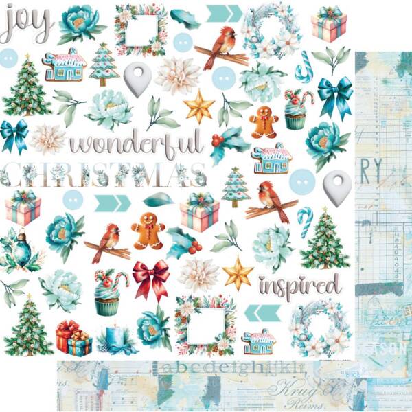 Uniquely Creative - 12x12 Paper - Merry & Bright - Wonderful Christmas