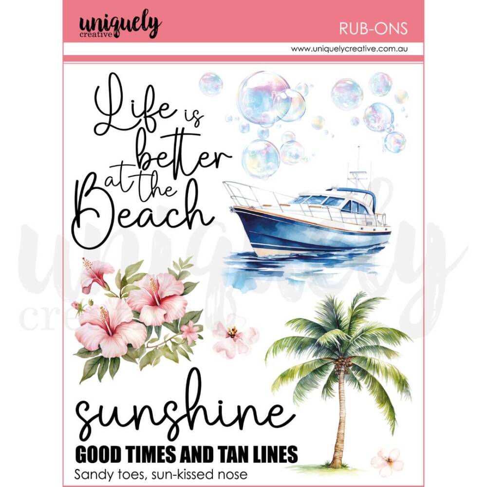 Uniquely Creative – Rub-ons – Coastal Bliss