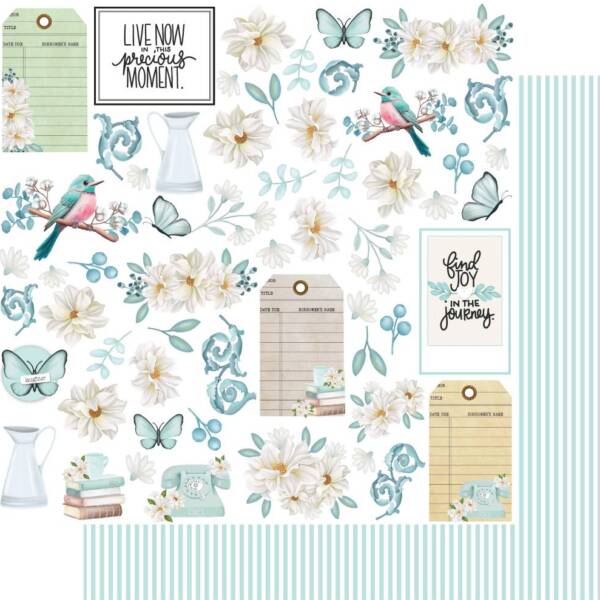 Uniquely Creative - 12x12 Paper - While Away - Library Card