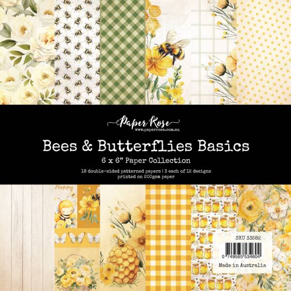 Paper Rose - 6 x 6 Collection Pack - Bees & Butterflies Basics