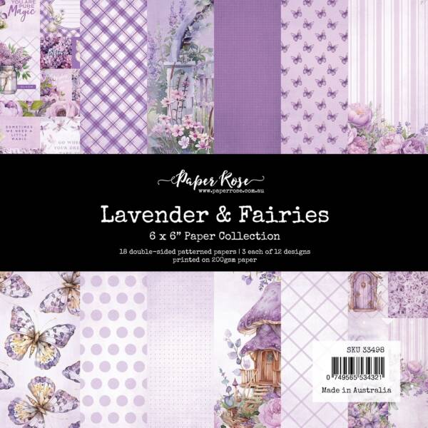 Paper Rose - 6 x 6 Collection Pack - Lavender & Fairies
