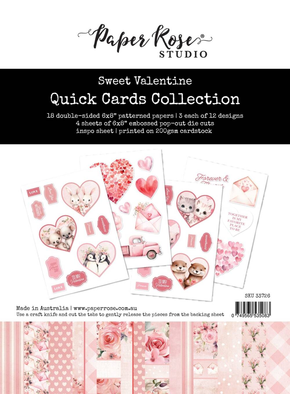 Paper Rose Studio - Sweet Valentine - Quick Cards Collection