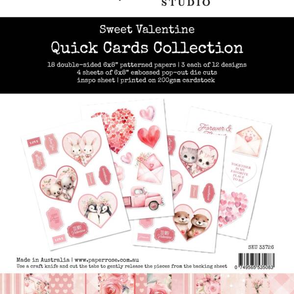 Paper Rose Studio - Sweet Valentine - Quick Cards Collection
