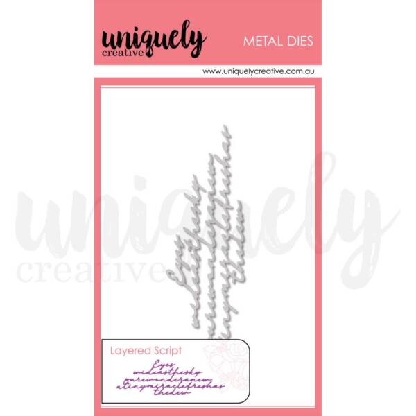 Uniquely Creative - Metal Die - Layered Script