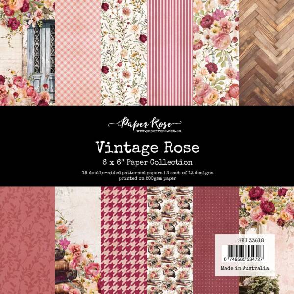 Paper Rose - 6 x 6 Collection Pack - Vintage Rose