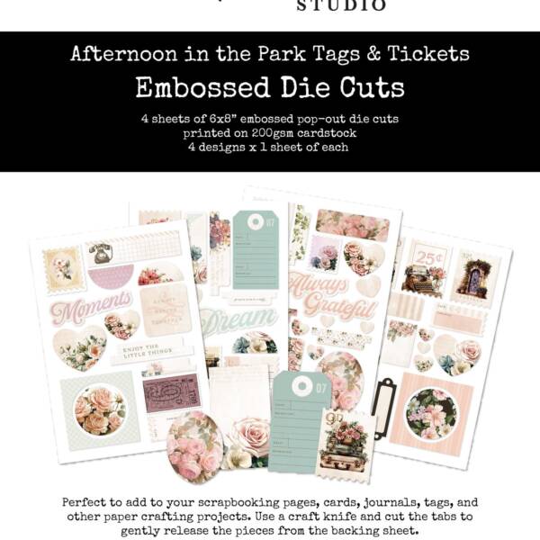 Paper Rose - Afternoon in the Park - Tags & Tickets - Embossed Die Cuts