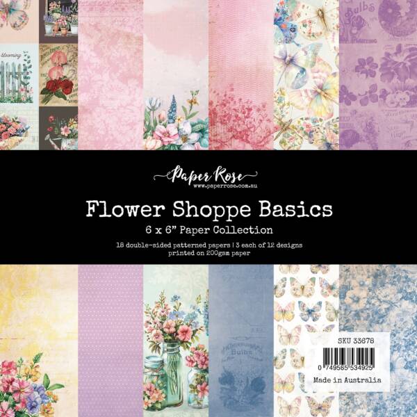 Paper Rose - 6 x 6 Collection Pack - Flower Shoppe Basics