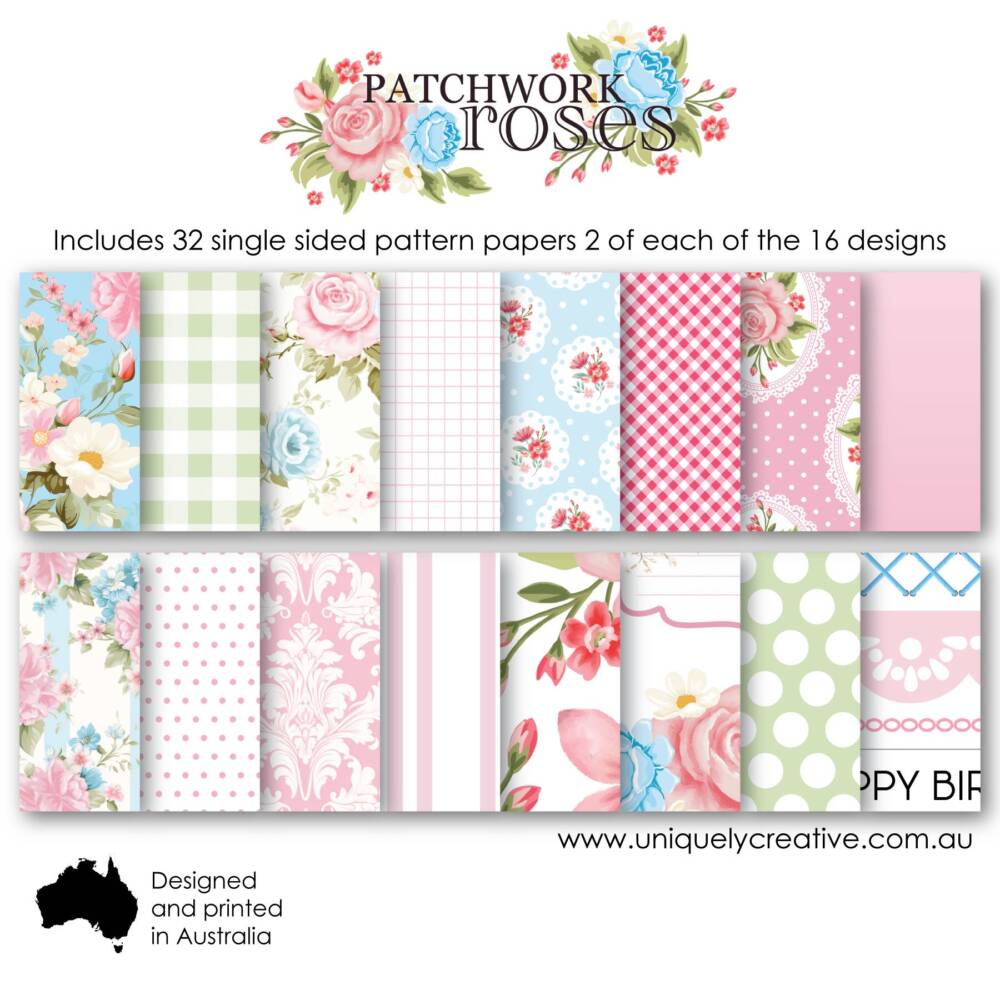 Uniquely Creative - 6 x 6 Collection Pack - Patchwork Roses - Image 2