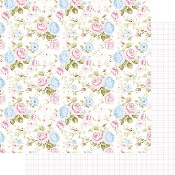 Uniquely Creative - 12x12 Paper - Patchwork Roses - French Seams