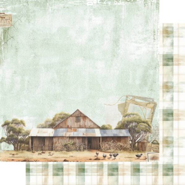 Uniquely Creative - 12x12 Paper - Echoes of the Outback - Shearer's Shack